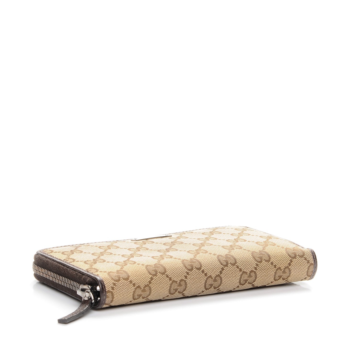 Gucci Monogram Metal Bar Zip Around Wallet Dark Brown 4 of 6