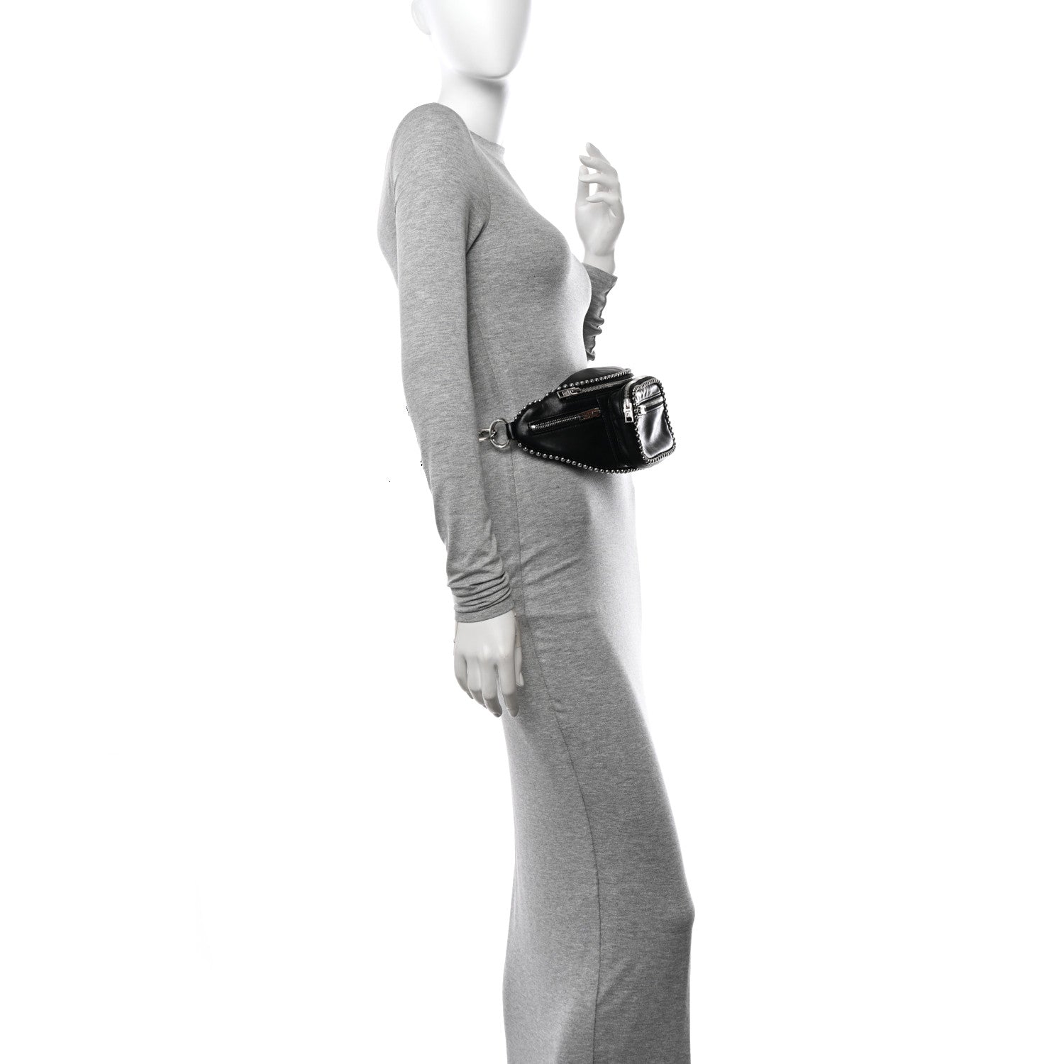 Alexander Wang Lambskin Attica Studded Belt Bag Black 2 of 11