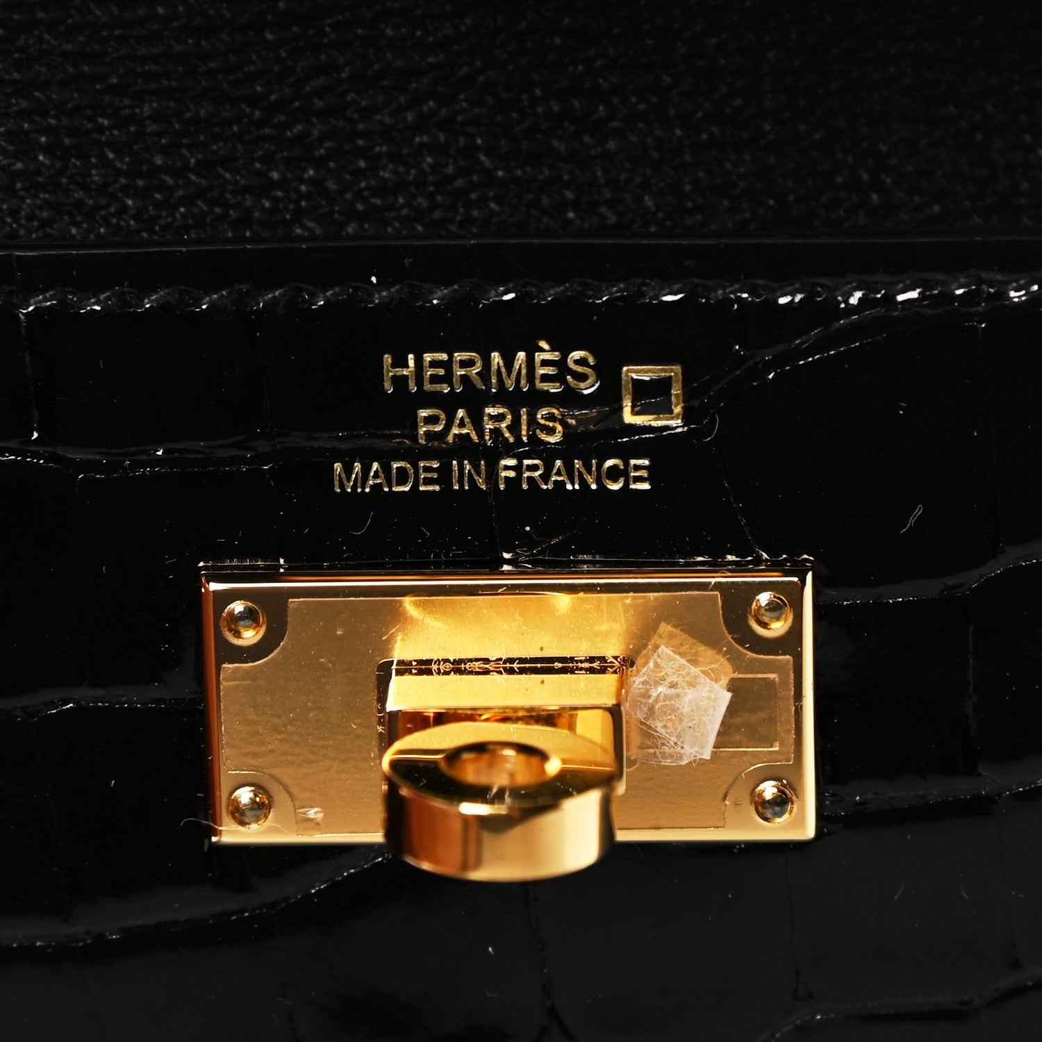 Hermes Shiny Alligator Kelly Pocket Compact Wallet Black 6 of 8