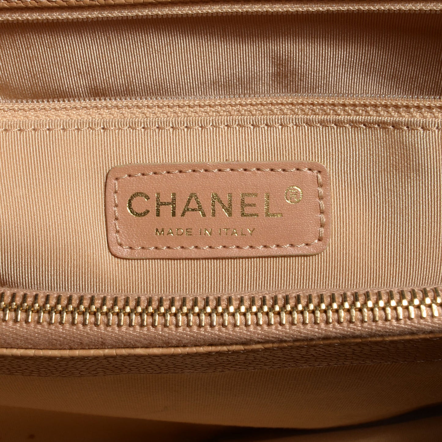 Caviar Quilted Grand Shopping Tote GST Beige