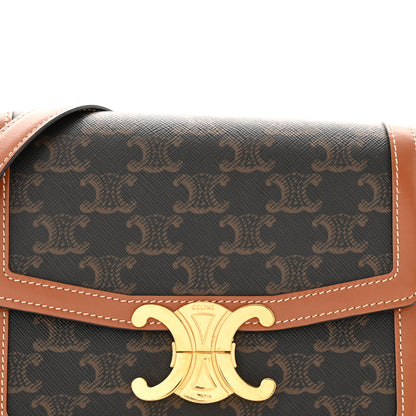 Celine Calfskin Triomphe Canvas Teen Triomphe Bag Tan 8 of 11