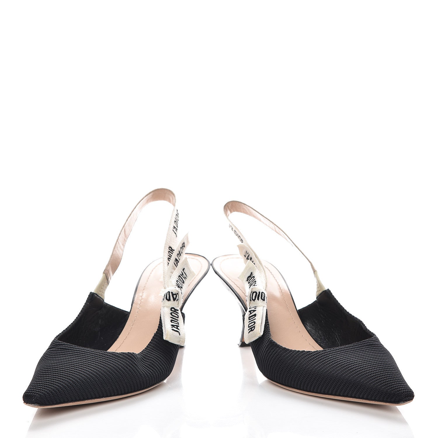 Christian Dior Technical Canvas Ribbon J Adior Slingback 65mm Pumps 42 Black 6 of 15