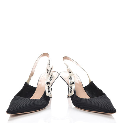Christian Dior Technical Canvas Ribbon J Adior Slingback 65mm Pumps 42 Black 6 of 15