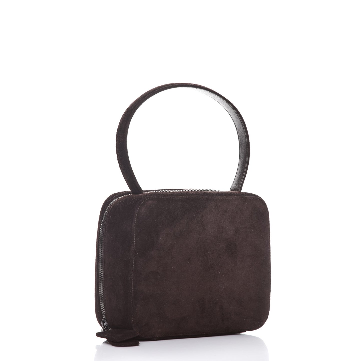 Suede Box Bag Dark Brown