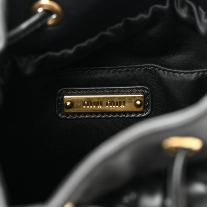 Miu Miu Nappa Matelasse Small Bucket Bag Black 6 of 9