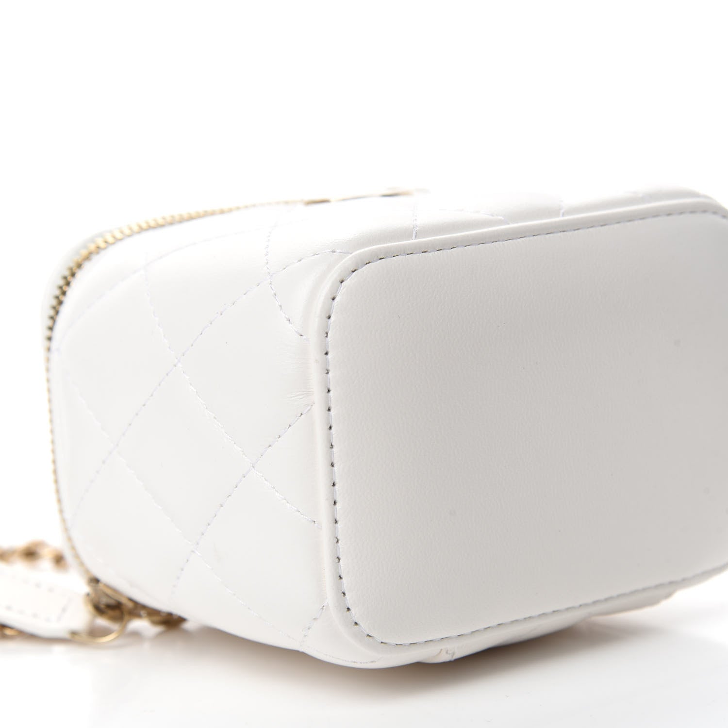 Chanel Lambskin Quilted My Chanel Lady Vanity Case With Chain White 6 of 11