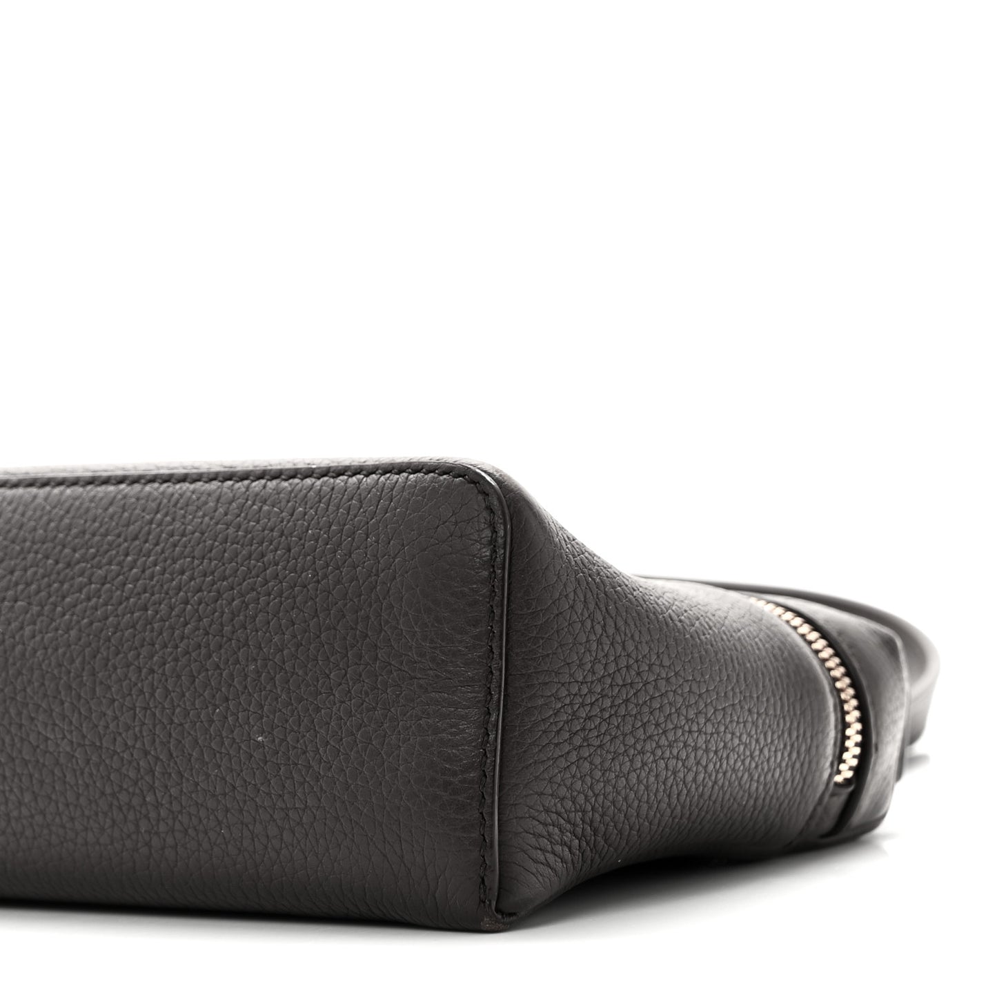 Grained Calfskin L19 Extra Pocket Pouch Dark Chocolate Liquorice