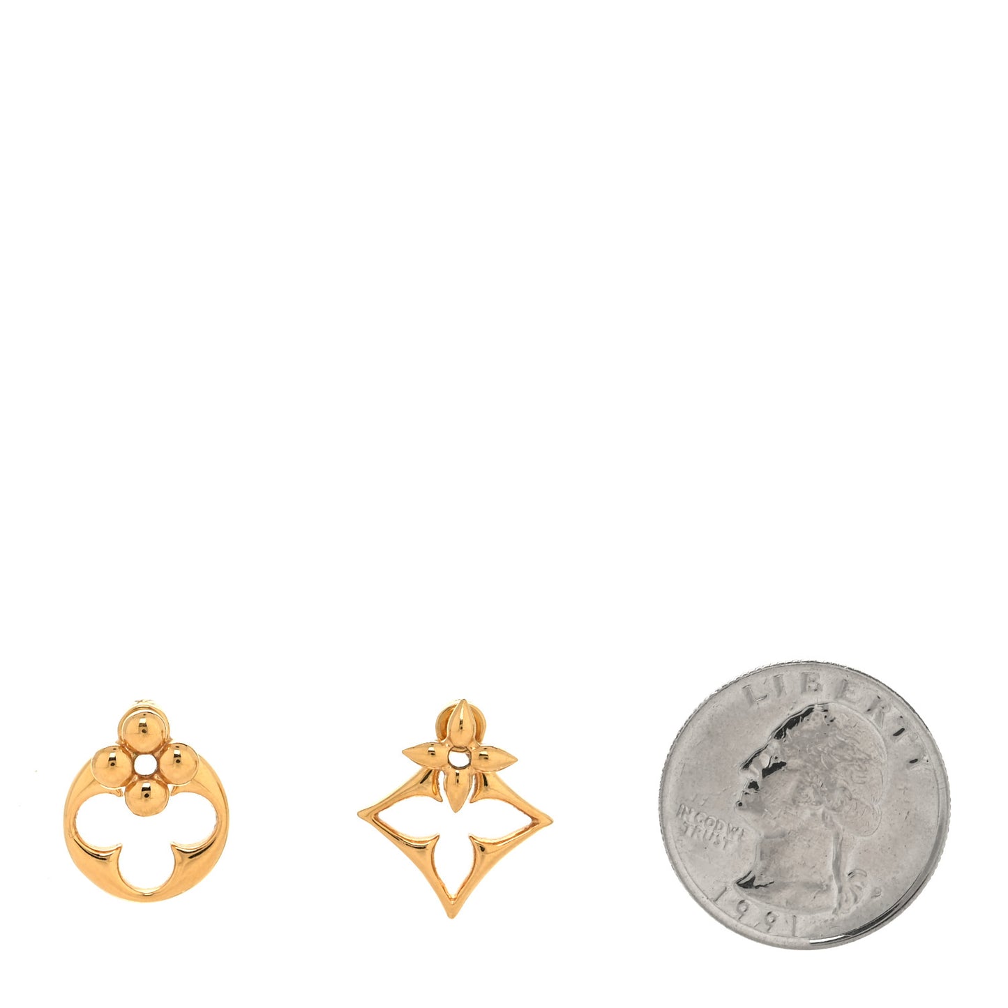 LV Flowergram Earrings Gold