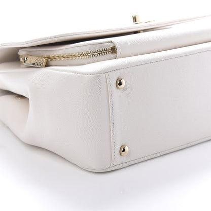 Chanel Caviar Quilted Large Business Affinity Flap White 6 of 11