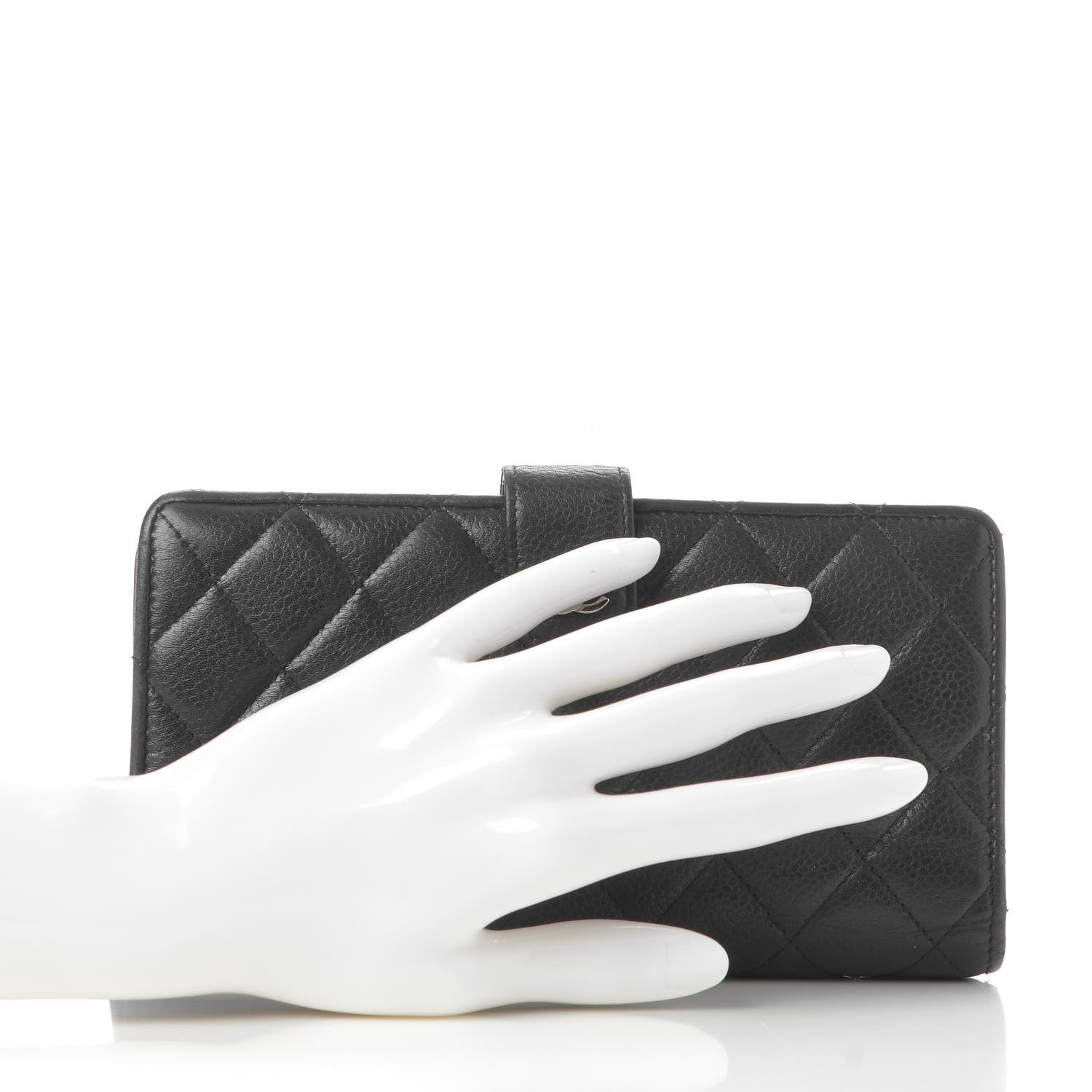 Chanel Caviar Quilted CC French Wallet Black 2 of 14