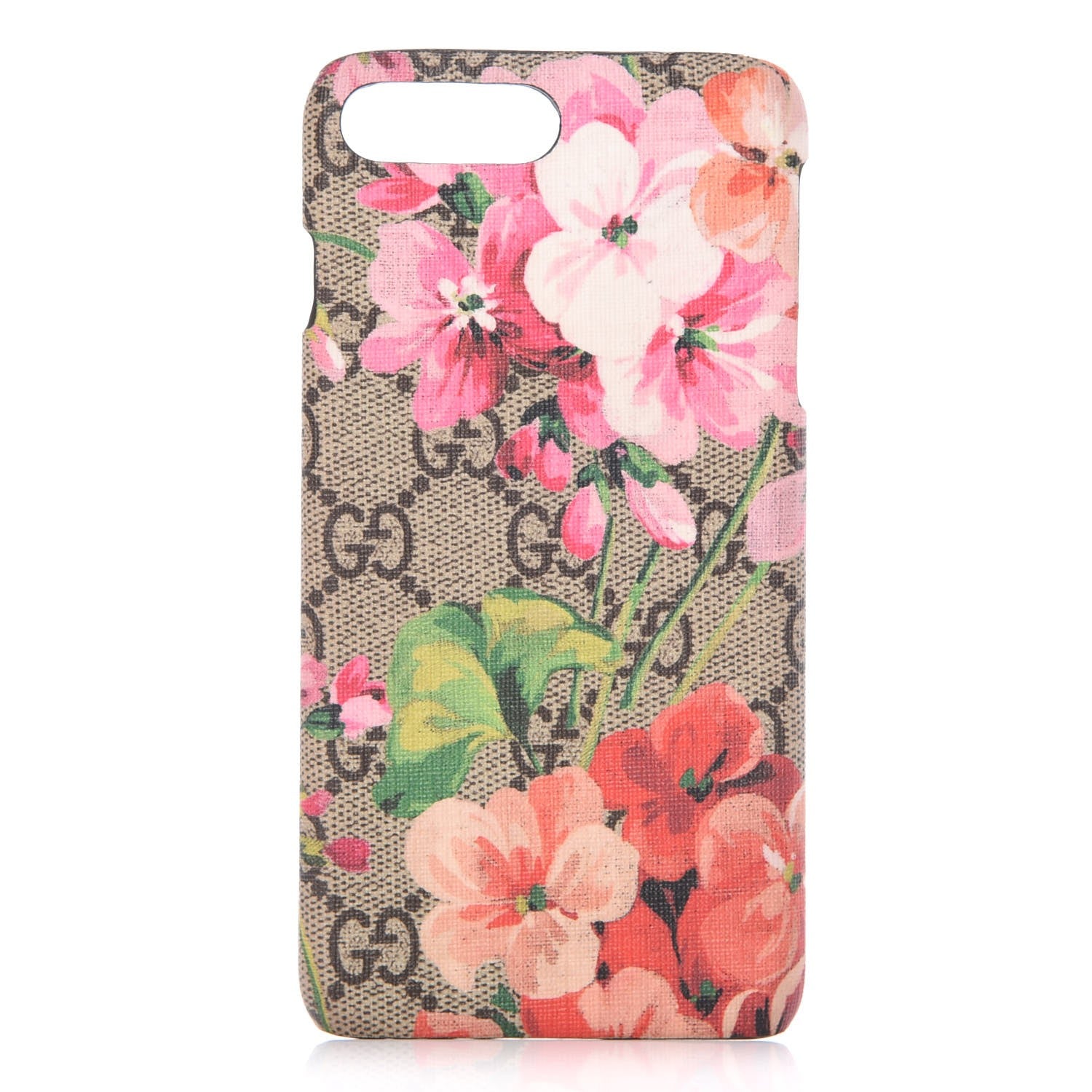 Gucci GG Supreme Monogram Blooms iPhone 8 Plus Case Beige Multicolor Dry Rose 1 of 8