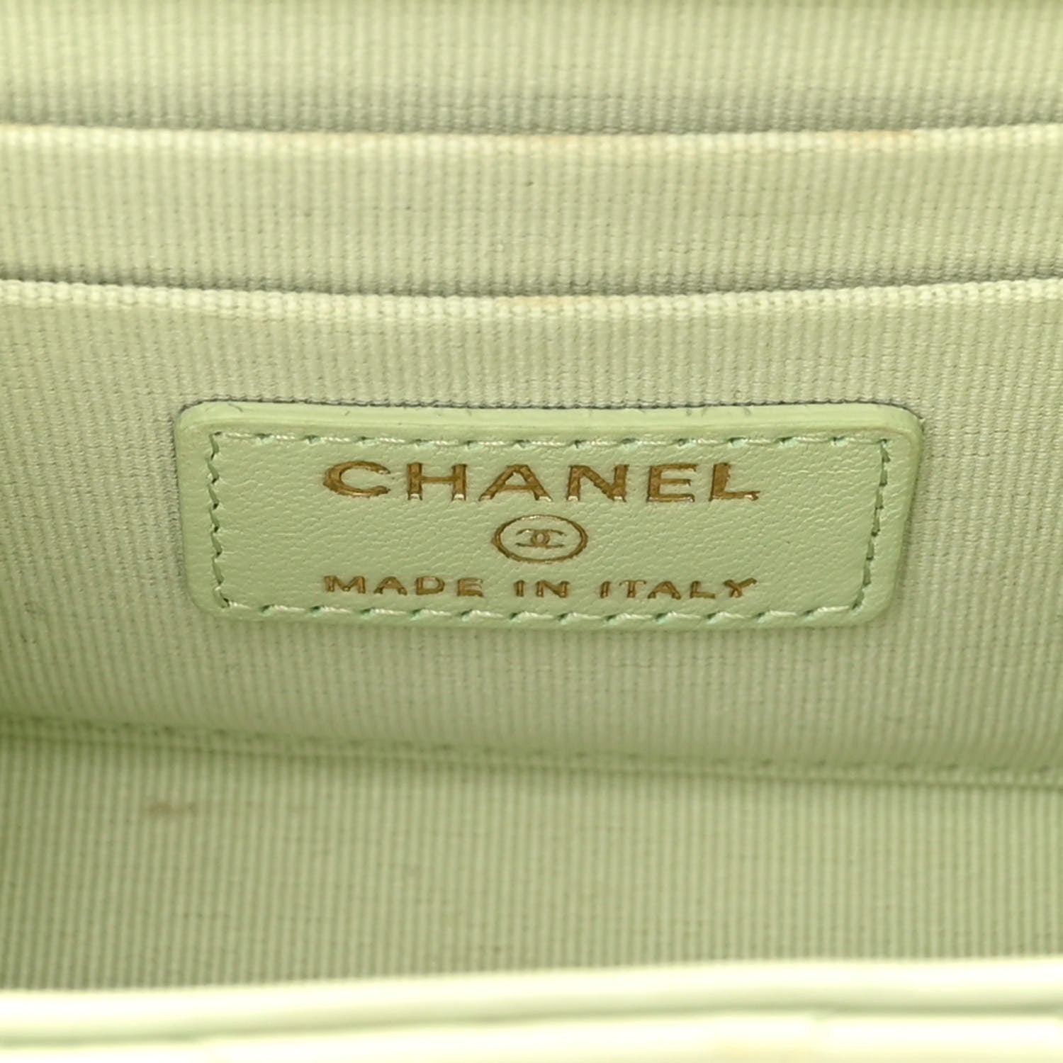 Chanel Lambskin Quilted Mini Trendy CC Chain Wallet Sea Green 6 of 11