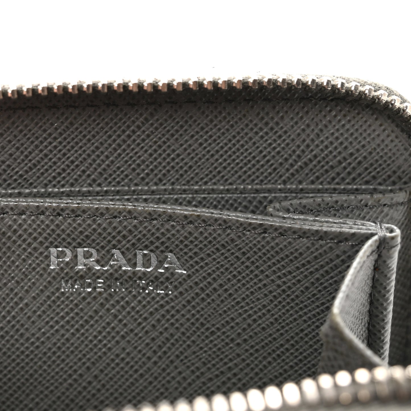 Saffiano Metal Zip Coin Purse Marmo
