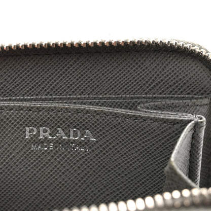 Prada Saffiano Metal Zip Coin Purse Marmo 6 of 7