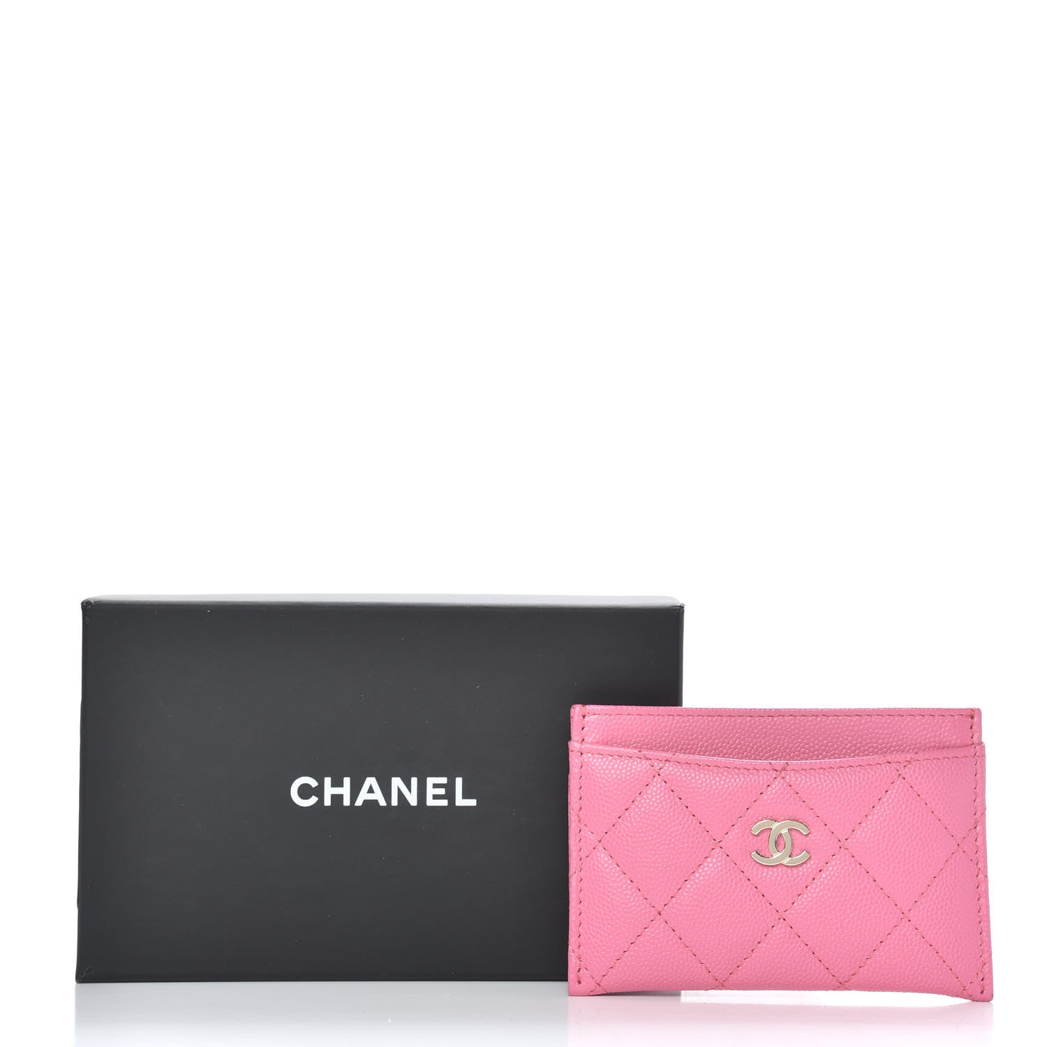 Chanel Caviar Quilted Card Holder Pink 8 of 8