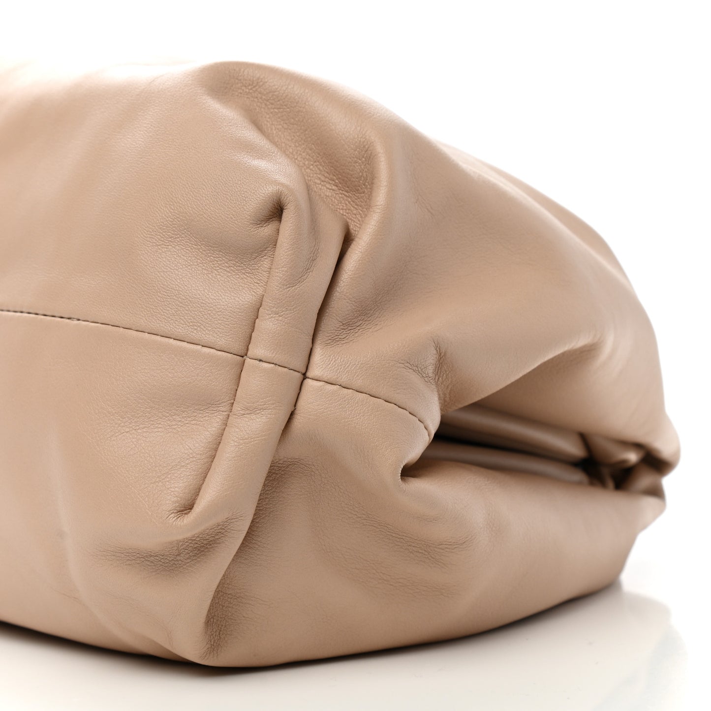 Smooth Butter Calf The Pouch Oversized Clutch Nude