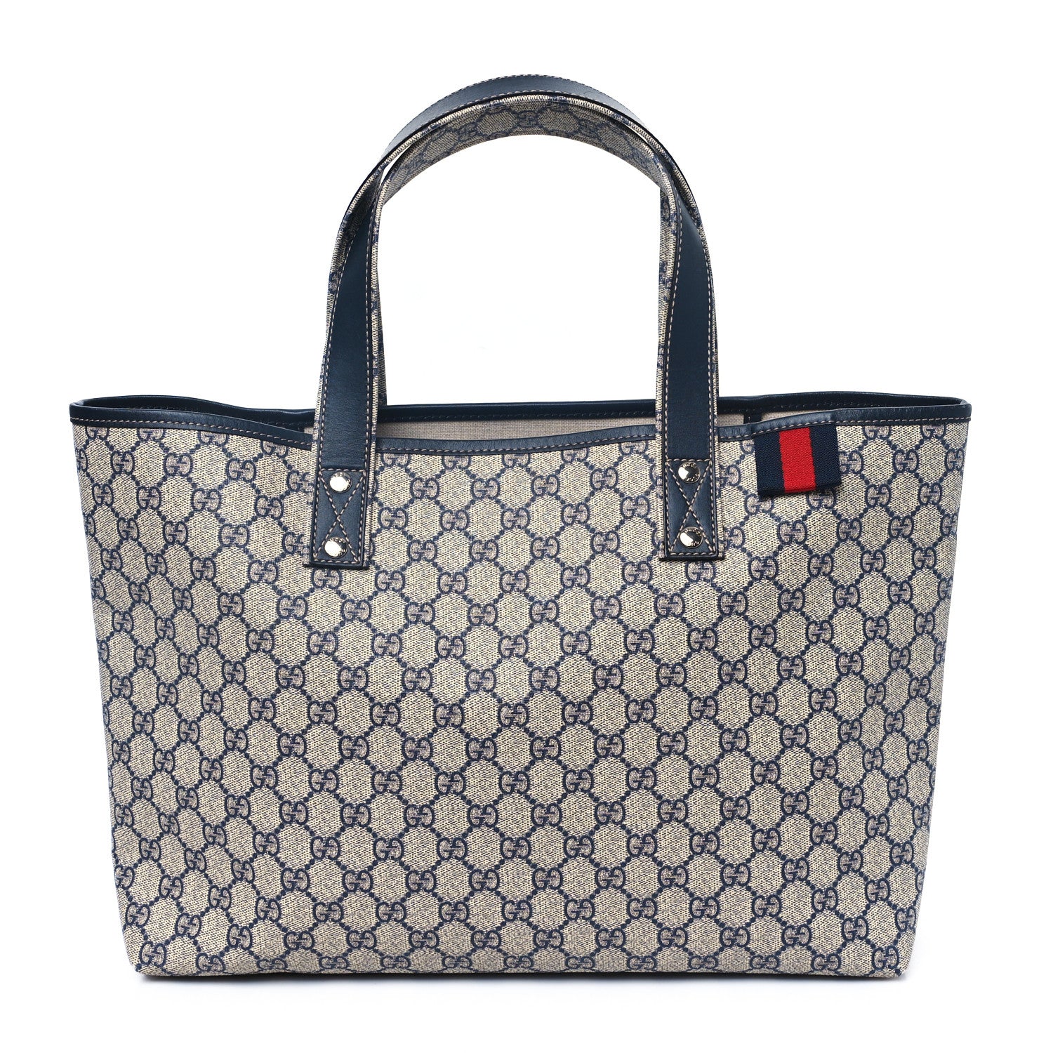 Gucci GG Plus Monogram Medium Signature Web Loop Tote Navy 1 of 11