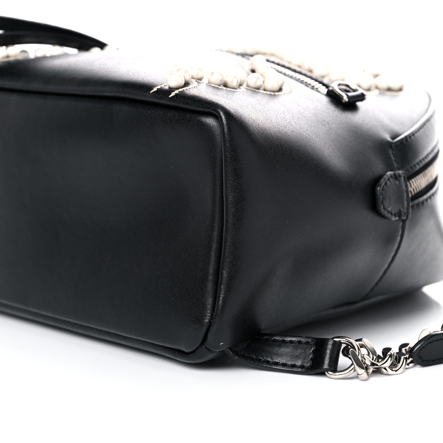 Fendi Vitello Liberty Pearl Romantic Bow Mini Backpack Black 9 of 13