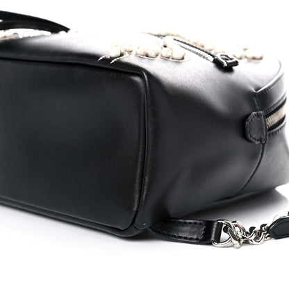 Fendi Vitello Liberty Pearl Romantic Bow Mini Backpack Black 9 of 13