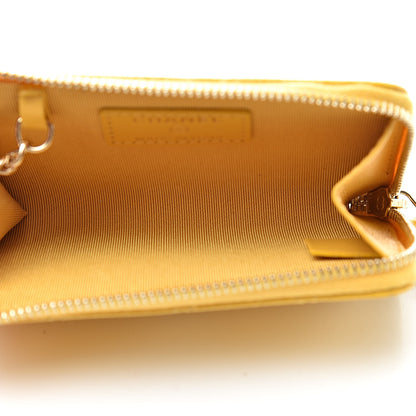 Chanel Caviar Quilted Key Holder Case Yellow 5 of 8