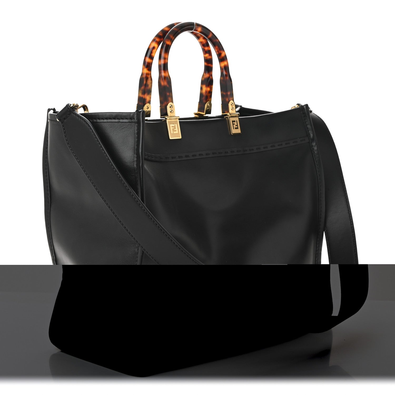 FENDI ビジネスバッグ ブラック ピーカブー フィット ビジネスバッグ レザー ブラック 2WAY フェンディ