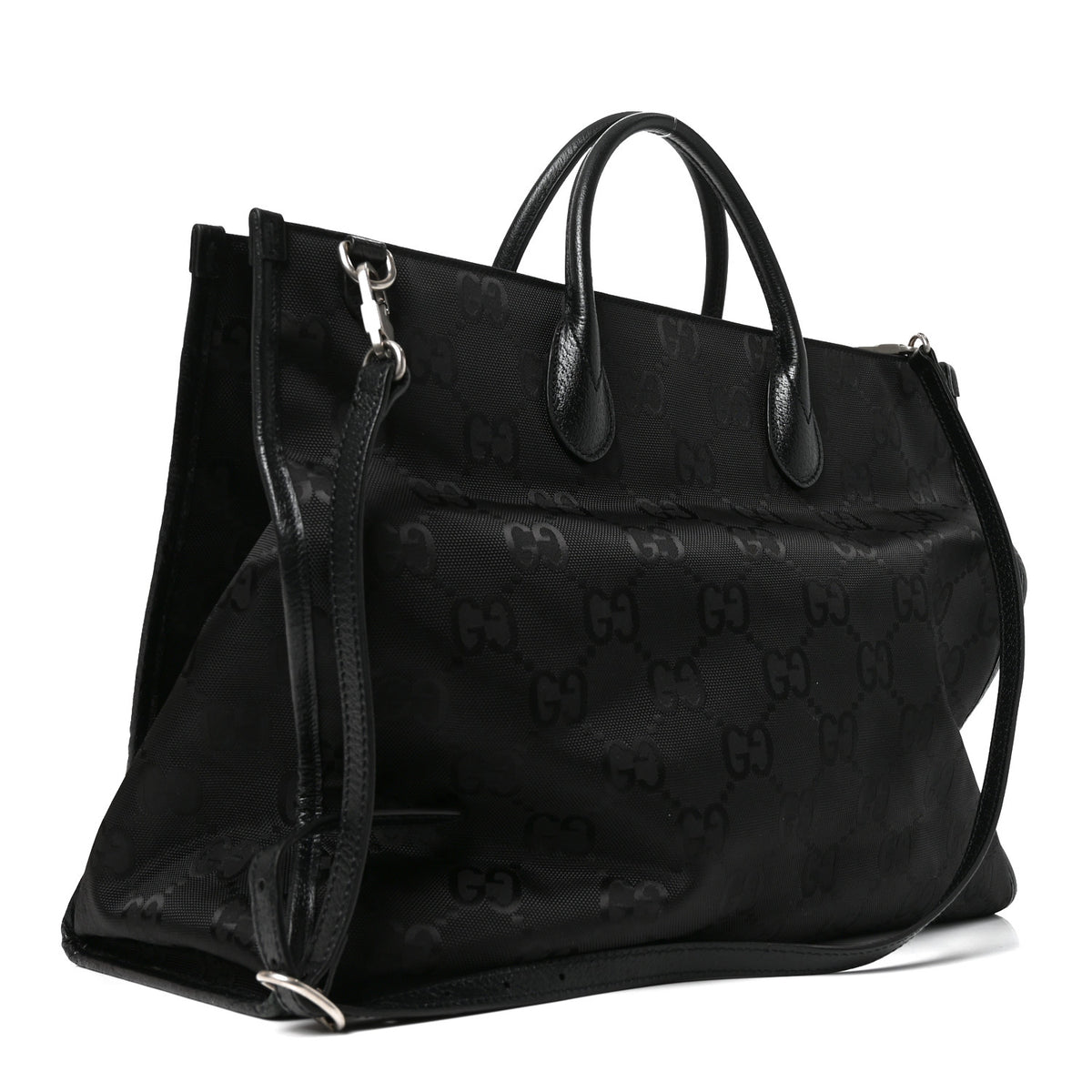 Econyl Nylon Monogram Large Off The Grid Tote Bag Black