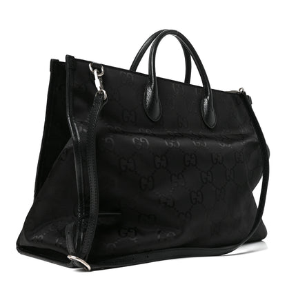 Gucci Econyl Nylon Monogram Large Off The Grid Tote Bag Black 3 of 12
