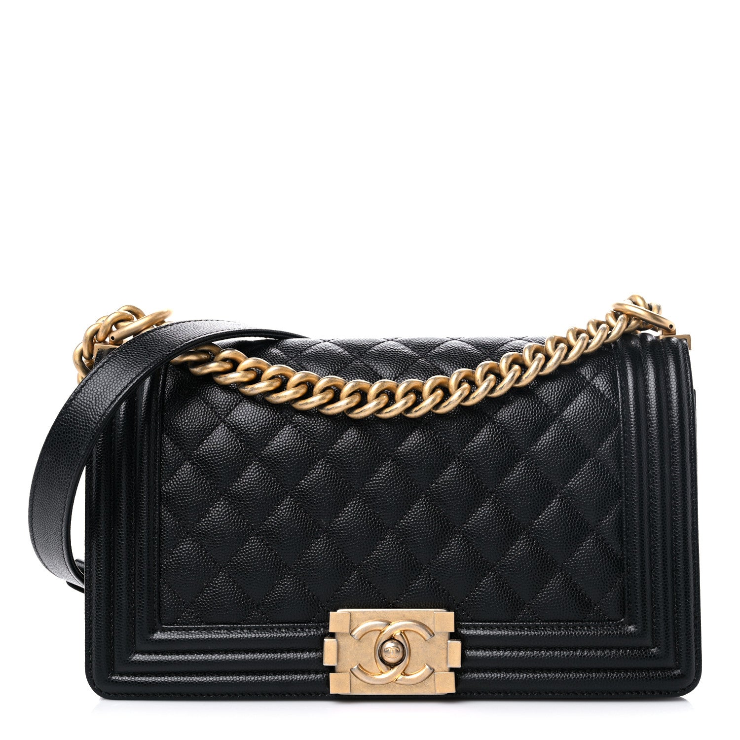 Chanel Caviar Quilted Medium Boy Flap Black 1 of 11
