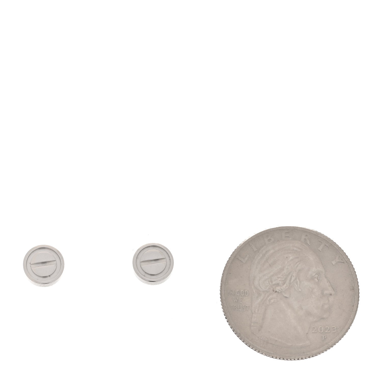 Cartier 18K White Gold LOVE Earrings 2 of 5