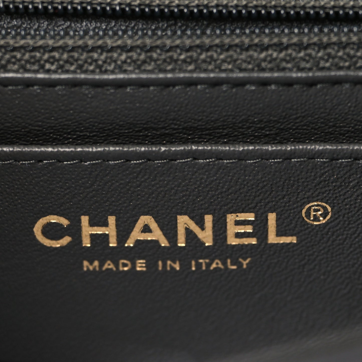 Lambskin Quilted Mini Rectangular Flap Dark Grey