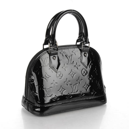Louis Vuitton Vernis Alma BB Noir Magnetique 3 of 7