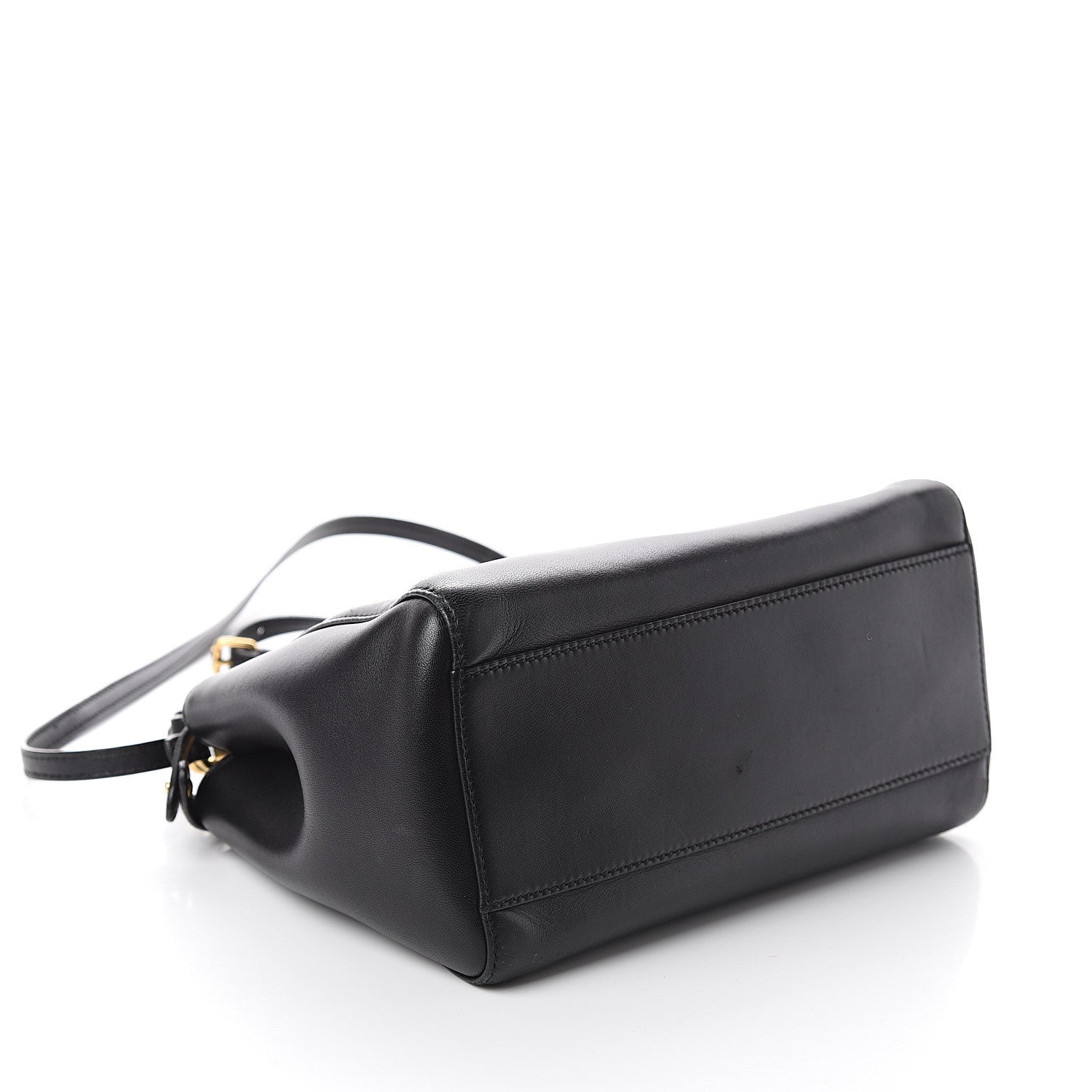 Fendi Nappa Mini Peekaboo Iconic Satchel Black 3 of 8