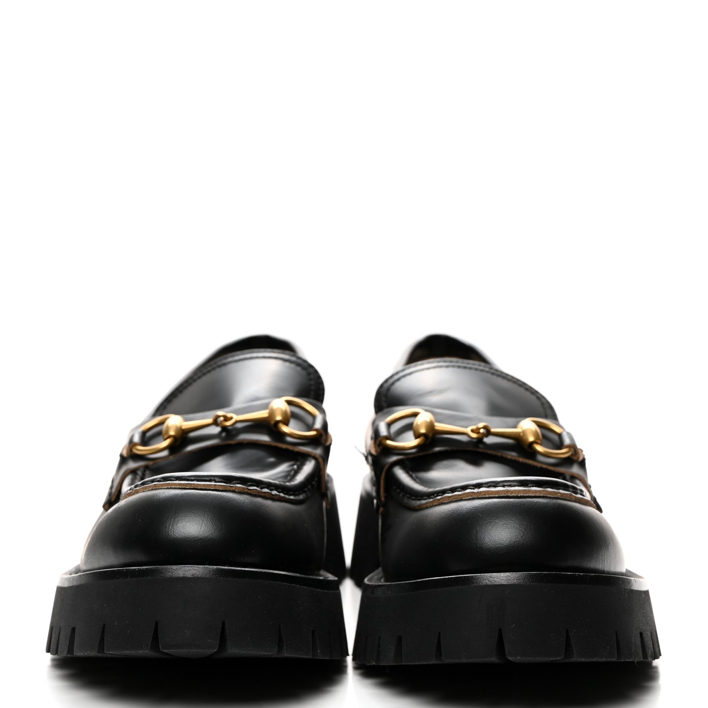Cordovan Lux Womens Harald Horsebit 25mm Platform Loafers 38.5 Black