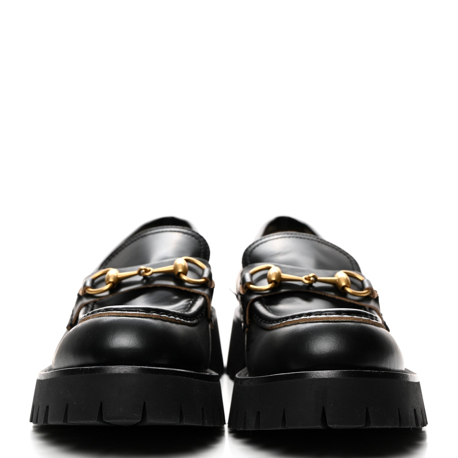 Gucci Cordovan Lux Womens Harald Horsebit 25mm Platform Loafers 38.5 Black 2 of 9