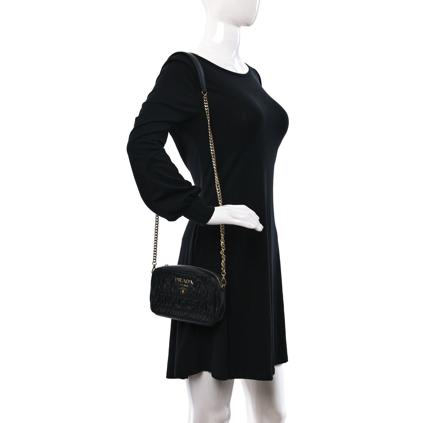 Nappa Gaufre Camera Bag Black