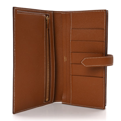 Hermes Epsom Bearn Gusset Wallet Gold 5 of 8