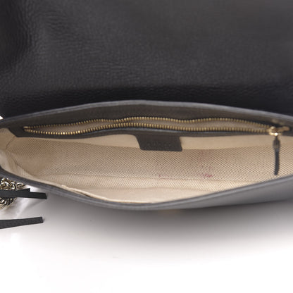Gucci Pebbled Calfskin Medium Soho Flap Crossbody Black 8 of 22