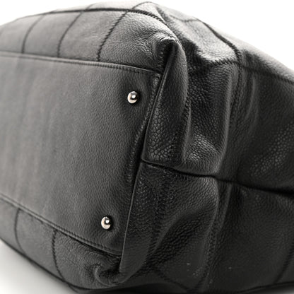 Chanel Caviar Square Stitched Large Tote Black 9 of 13