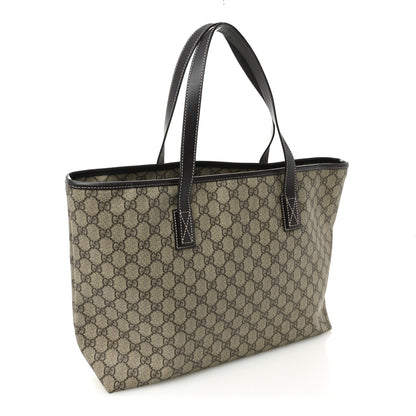 Gucci GG Supreme Monogram Medium Zippered Shopping Tote Dark Brown 3 of 10
