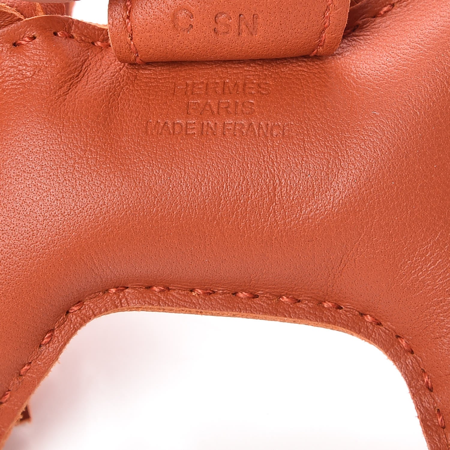 Hermes Milo Lambskin Grigri Rodeo Horse Bag Charm PM Cornaline 3 of 5
