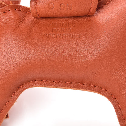 Hermes Milo Lambskin Grigri Rodeo Horse Bag Charm PM Cornaline 3 of 5