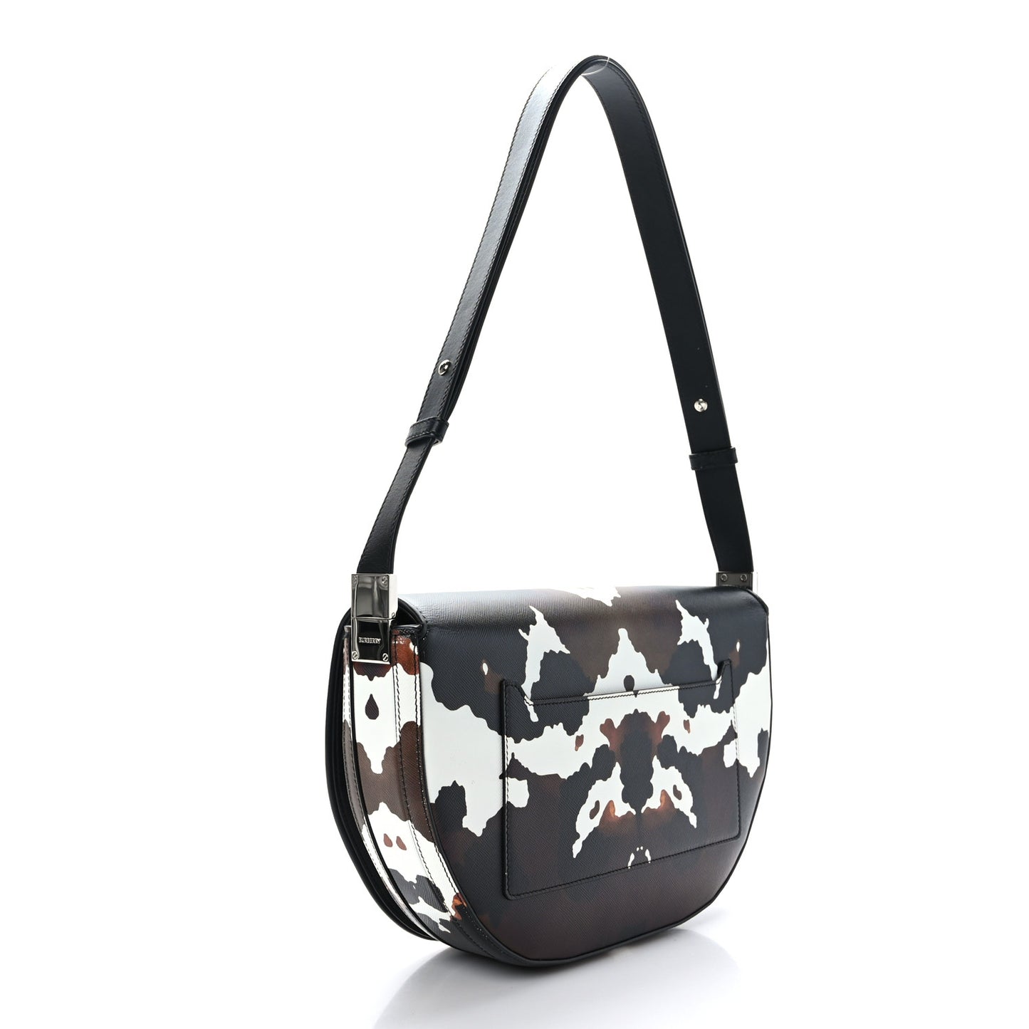 Calfskin Medium Camouflage Olympia Shoulder Bag Black