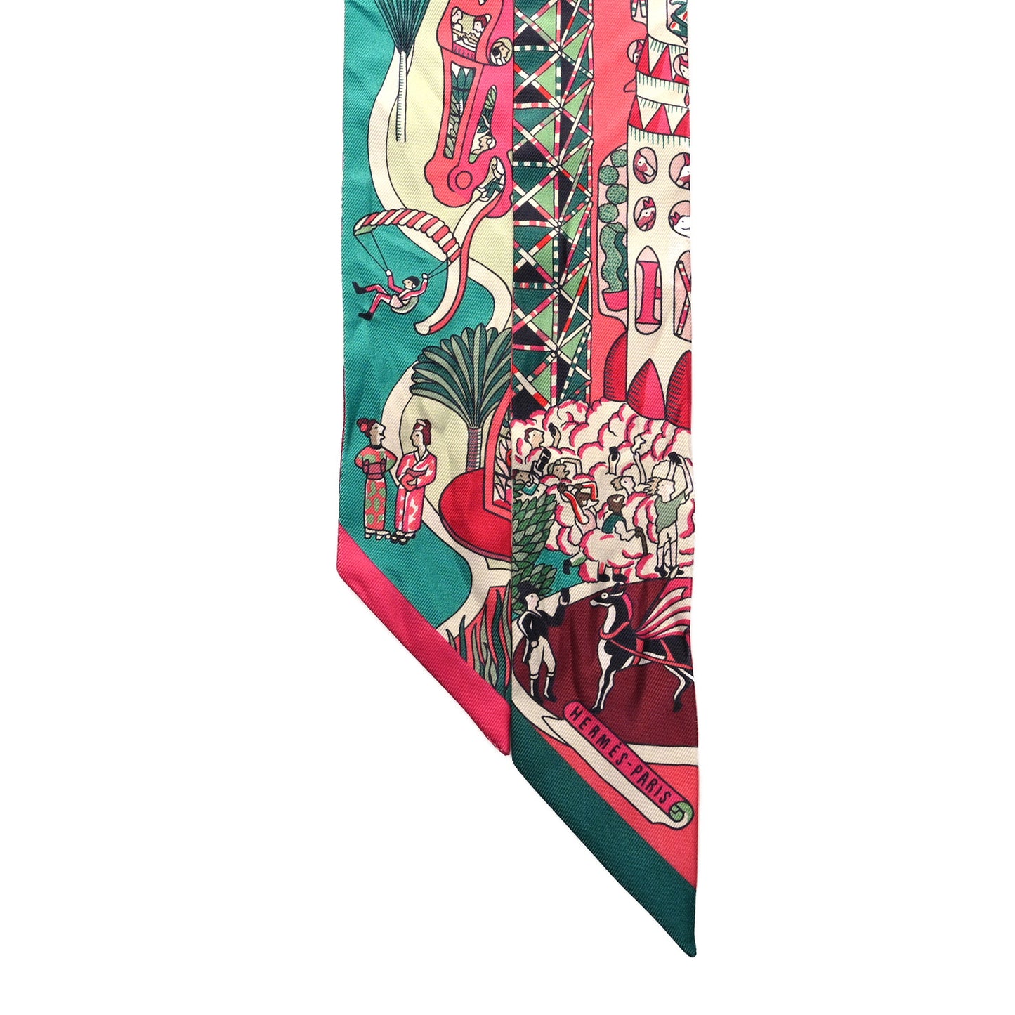 Silk Exposition Universelle Twilly Rose Vif Menthol