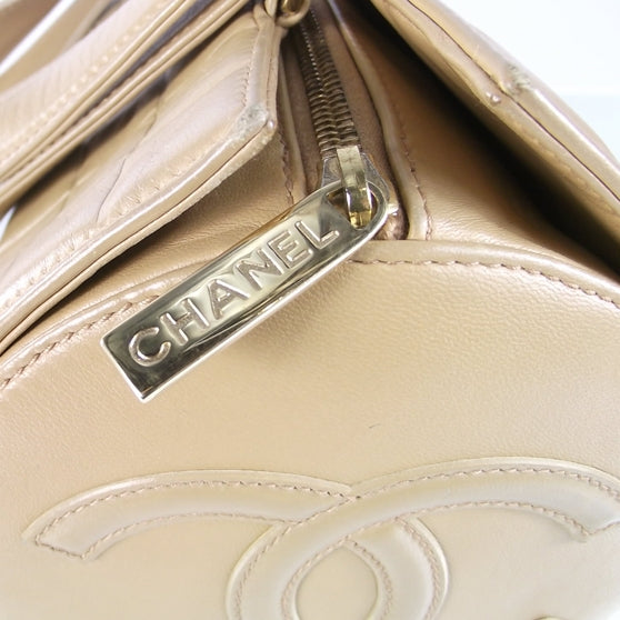 Chanel Lambskin Chocolate Bar Quilted Bag Beige 7 of 9