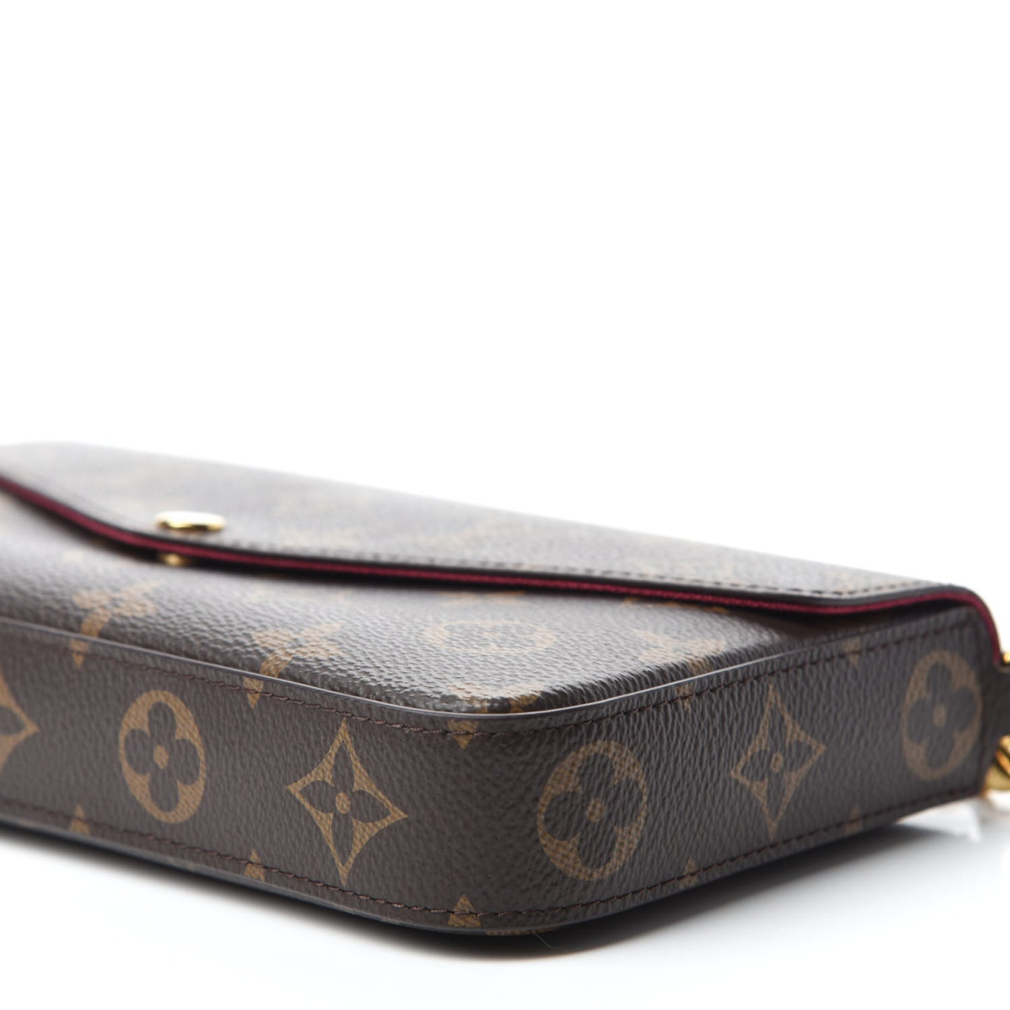 Monogram Pochette Felicie Chain Wallet Fuchsia