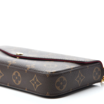 Louis Vuitton Monogram Pochette Felicie Chain Wallet Fuchsia 7 of 10