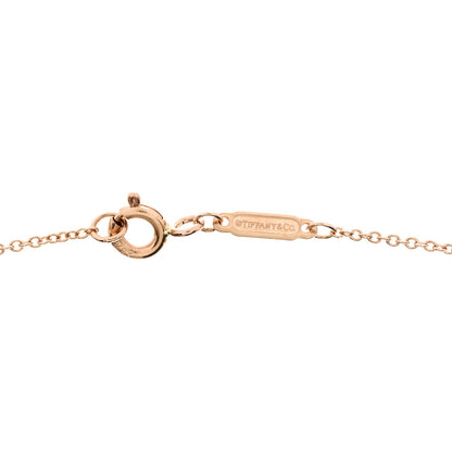 Tiffany 18K Rose Gold Peace Love Ampersand Pendant Necklace 5 of 6