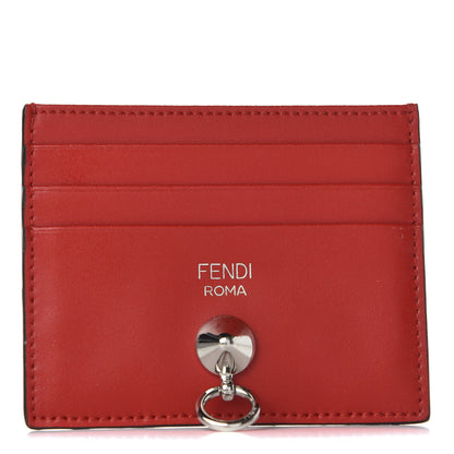 Fendi Vitello Liberty Century Lucido By The Way Card Holder Rosso 1 of 8