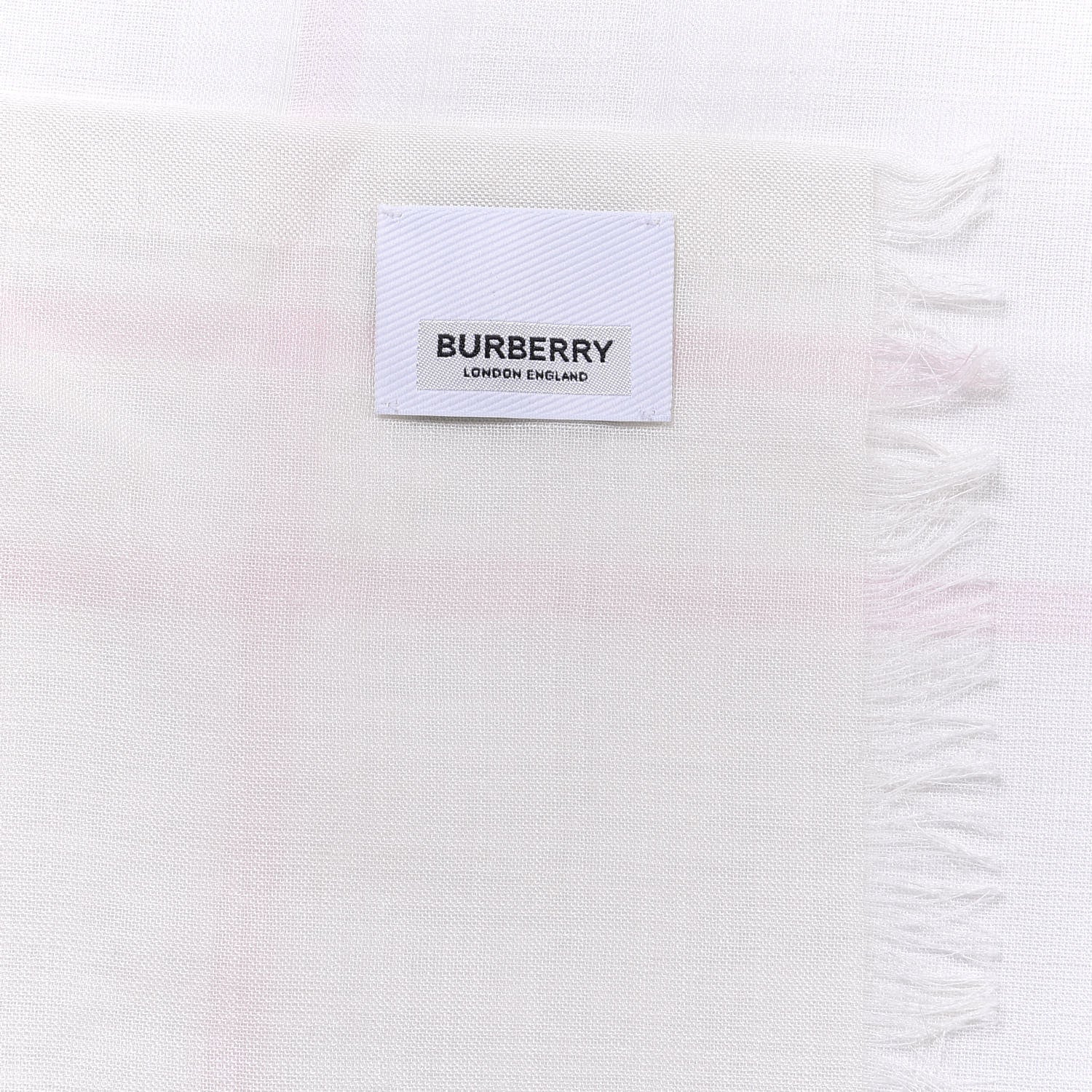 Burberry Wool Silk Gauze Giant Check Scarf White Alabaster 3 of 4