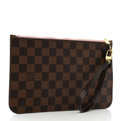 Louis Vuitton Damier Ebene Neverfull MM GM Pochette Rose Ballerine 3 of 7